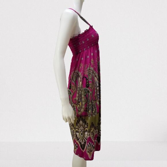 Women's Purple Knee-Length Fit & Flare Paisley Sundress, Size: Medium, New - Picture 3 of 10